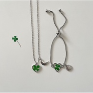 clover Bracelet Necklace (4 leaf clover)