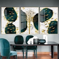 3D Simulation Crystal Porcelain Artwork Modern Painting Set 3 In 1 Decorative Painting Set Wall Art