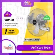 Fujibin Wall Fan FBW-20 (20 Inch) Industrial Type - Silver, Aluminium Blade, FBW20