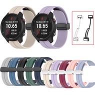 Silicone Magnetic Buckle Strap For Garmin forerunner 245 645 165 158 55 245M 645M Vivoactive 3 Music element Soft Candy Color Watch Band