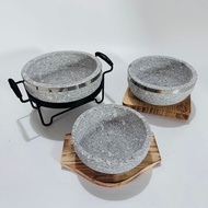 [in stock] Stone Bowl Stone Pot Rice Volcanic Rock Granite Stone Hot Pot Bibimbap Dashi Soup Anti-Cr