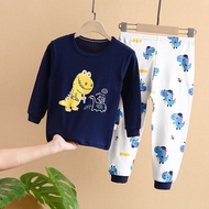 Borong Baju Budak Kid Pyjamas Set Boy Pajamas Cotton Fashion Baju Tidur Bayi Lelaki Long Sleeve Baby Sleepwear Suit COD