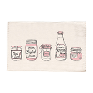 有機棉碗盤擦布 番茄醬 (粉紅色) Tea Towels (Organic) - Condiments - Ketchup (Pink)【Victoria Eggs英國蛋】 (新品)