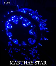 MABUHAY STAR Christmas Light 50M 500L LED Octagonal Shape Green Wire Fairy Light Steady/Twinkle Stri