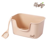 Kasty High Sided Litter Box กระบะทรายแมว ขนาดใหญ่ รุ่นขอบสูง XL ขนาด 64x42x33 ซม. แถมฟรีที่ตักทราย