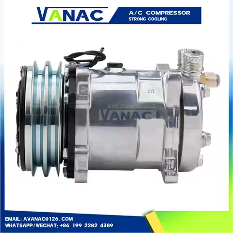 For Sanden 508 SD508 5h14 Tractor Excavator Heavy Duty Truck 12V / 24V 2 Groove V Blet Pulley Air Co