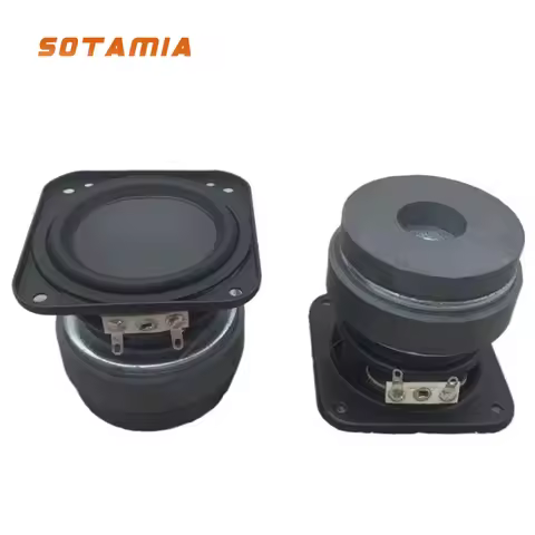 SOTAMIA 2Pcs 2.25 Inch Full Range Audio Power Speaker 4Ohm 20W Waterproof Basin Speaker Long-stroke 