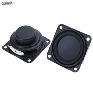 QUIM 2Pcs 5W 4Ohm Speakers 40mm Square Shape Loudspeaker Subwoofer Multimedia Portable Speakers Ampl