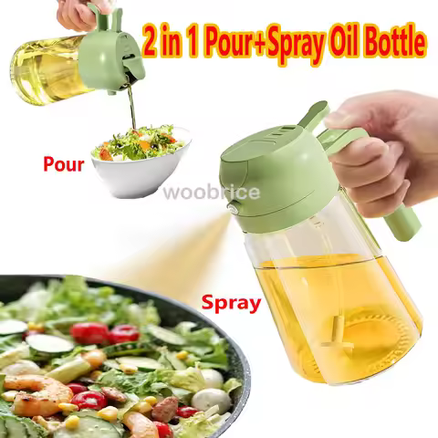 500 ML Oil Spray Pot Kitchen Household Edible Olive Oil Spray Bottle Atomized Misty Oil Tank Air Fry