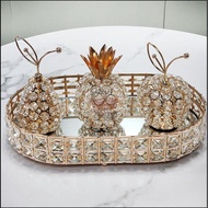 GAGALU Crystal Tray/Europe Gold Tray Display Tray/ Home Decoration Decoration/ Tray Gift Tray Gift T