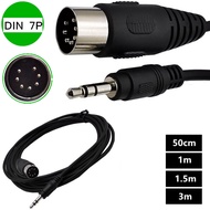 DIN 7Pin Male to DC3.5mm Male Computer TV Mobile Phone MP3 Audio Cable MIDI7 Core DIN7P