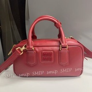 Miu Miu Arcadie Leather Bag Red smip miumiu