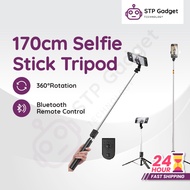 [Selfie Stick] 170cm Selfie Stick Tripod Mobile Phone Holder Monopod Bluetooth Remote Shutter Portab