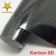 MESIN Glossy Black Carbon Fiber Skotlet Sticker Car Hood 6D Carbon Sticker
