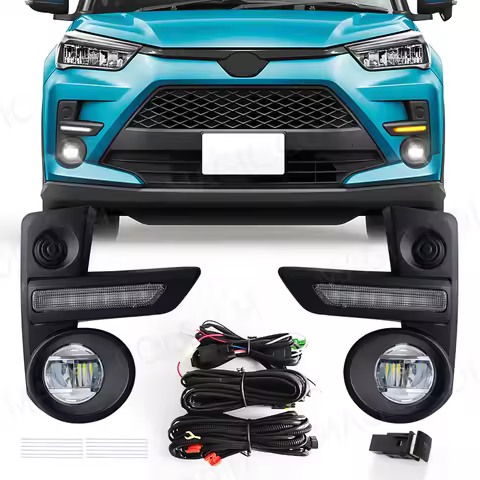 For Toyota Raize 2020 2021 2022 Led Fog Lamps Daytime Running Light DRL Driving Daylight With Wire S