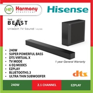 HISENSE 2.1 Channel Speakers / Soundbar / Dolby Digital / DTS Virtual X / Bluetooth 5.3 - HS2100