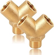 Pack of 2 G1/4 Inch Brass Y Distributor, 1/4 Inch Brass Water Connection Distributor, DN8 Distributo