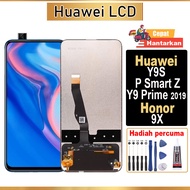 LCD original Huawei Y9S Y9 Prime 2019 P Smart Z Honor 9X screen + Kit Alat Percuma
