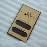 Wooden Wifi Wall Board TW08 - Wifi Password Signboard for Cafe - Restaurant - Spa - Homestay