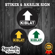 UV Print ACRYLIC SIGN DIRECTION INDICATOR ROUND PRAYER SIGN Acrylic Qibla Direction Sticker, Acrylic
