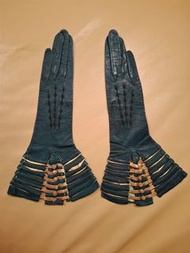 Leather gloves   Women leather gloves   Gloves   Green leather gloves    女裝皮手套    深綠色皮手套    皮手套