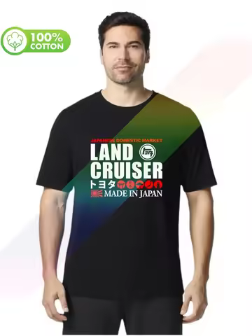 100% cotton round neck heavy weight men's T-shirt Land Cruiser Cygnus Prado 1GR FE 1FZ FE 2UZ S-XXXL