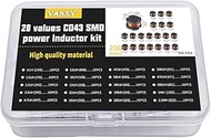 200Pcs 20Values 1UH - 2.2MH CD43 Wire Wound SMD Power Inductor Assortment Kit, 4.5mmx4mmx3.2mm Chip 