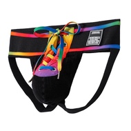 Jockmail Jockstrap Men Sexy Bondage Underwear Lingerie Femboy Clothing Lace Up Opening Jockstraps