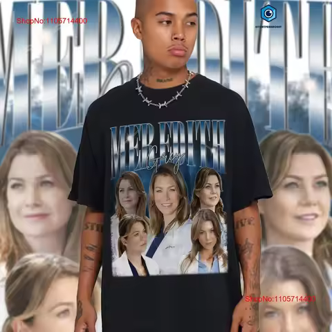 Meredith Grey Grey's Anatomy Vintage 90's T Shirt Derek Shepherd Birthday vintage Washed Versatile C