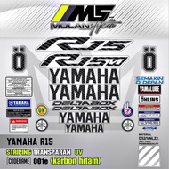 HITAM Sticker Striping Transparent Variation Uv Yzf R15 V4 R15M All New Yamaha R15 V4 R15 V3 R15 V2 