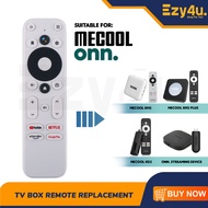 MECOOL ONN TV BOX ANDROID REMOTE CONTROL VOICE SMART TV 4K UHD KM2 100024646 100026240