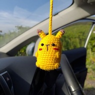 Pikachu car charm, Pikachu car accessory, バックミラーペンダント,Pikachu car ornament