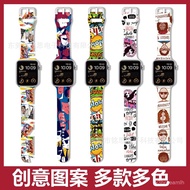 [Taiwan Shipment] Suitable For Apple Watch Strap 6/5/4/321SE Generation Appleiwatch8/7ultra Printed 