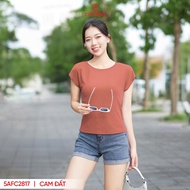 Áo Len Tăm Nữ 𝐂𝐀𝐑𝐃𝐈𝐍𝐀 Chất Mềm Mịn Cổ Tròn Cộc Tay Kiểu Dáng Bacis Tôn Vóc Dáng 5AFC28