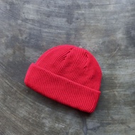 MERAH BEANIE HAT - RED RED BEANIE HAT PLAIN PREMIUM BEANIE HAT PLAIN BEANIE HAT