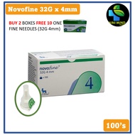 Novofine 32 G x 4 mm Needles (100's) Stocks
