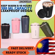 🔥READY STOCK🔥 JACKRILA Coffee Cup Stainless Steel Thermos Portable 380ml Mug Flask Panas Sejuk Air M