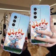 DMY case dragon Samsung S23 S22 plus S21FE S22 Ultra S20fe S20 S21 S10 note 10 lite 20 8 9 soft silicone cover case shockproof