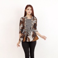 Blouse Batik Wanita / Baju Batik Kantor / Atasan Batik Lengan Panjang
