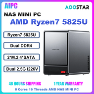 AOOSTAR WTR PRO Mini PC AMD Ryzen7 5825U DDR4 2xM.2 4xSATA Dual Lan 4 Bay Nas