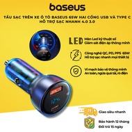 Tẩu sạc nhanh công suất cao 65W Baseus Particular Digital Display QC+PPS Dual ( 65W USB + Type C LCD