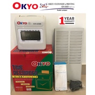 OKYO ET-6300 TIME RECORDER (DIGITAL DISPLAY) FREE RACK & TIME CARD (100's) (mesin perakam waktu)