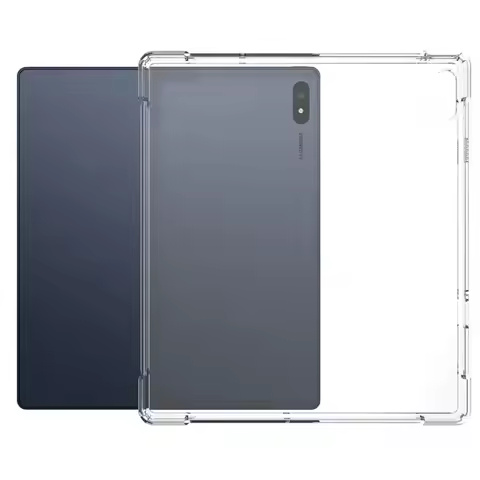 TPU Tablet Case with Pen Slot Transparent Back Cover Ultra-thin Anti-Scratch Protective Shell for Bi