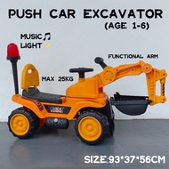 VVM: KIDS RIDE ON TOYS VEHICLE EXCAVATOR BABY TODDLER CAR BAJAK BUDAK NAIK TOLAK KAKI