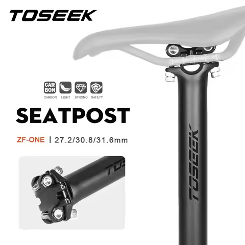 TOSEEK ZF ONE Bicycle Seatpost Carbon Seat Post Mountain/Road Bike Seat Tube Offset 0mm 27.2/30.8/31