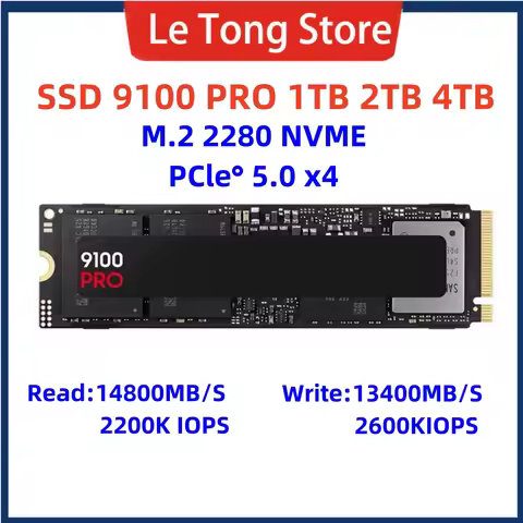 New SSD 9100PRO 4TB 2TB 1TB Original For Samsung PC notebook PS5 computer PCIe 5.0 X4 M.2 2280 solid