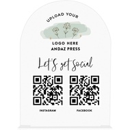Custom QR Code Sign with Logo for Pop Up Shop, Vendor Booth Display Items, Acrylic Scan To Pay QR Co
