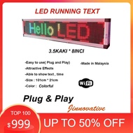 LED Running text tulisan LED jalan colorful signage iklan LED DISPLAY 3.5kaki indoor outdoor