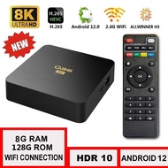 【Hot ticket】 Tv Box Q96 X1 Smart Tv Box 12 Allwinner H3 Quad Core 2.4g Wifi 8k Set Box 8gb128gb Media Player H.265 2023