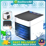 Portable USB Mini Aircond Evaporative Air Cooler Fan 3 Speed Personal Air Conditioner with LED Light / Penyaman UdaraMin